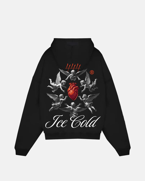 HOODIE NEGRO 444 – SERAPHIM | 100% Algodón 420g